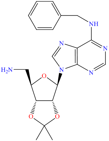 Adenosine, 5'-amino-5'-deoxy-2',3'-O-(1-methylethylidene)-N-(phenylmethyl)-