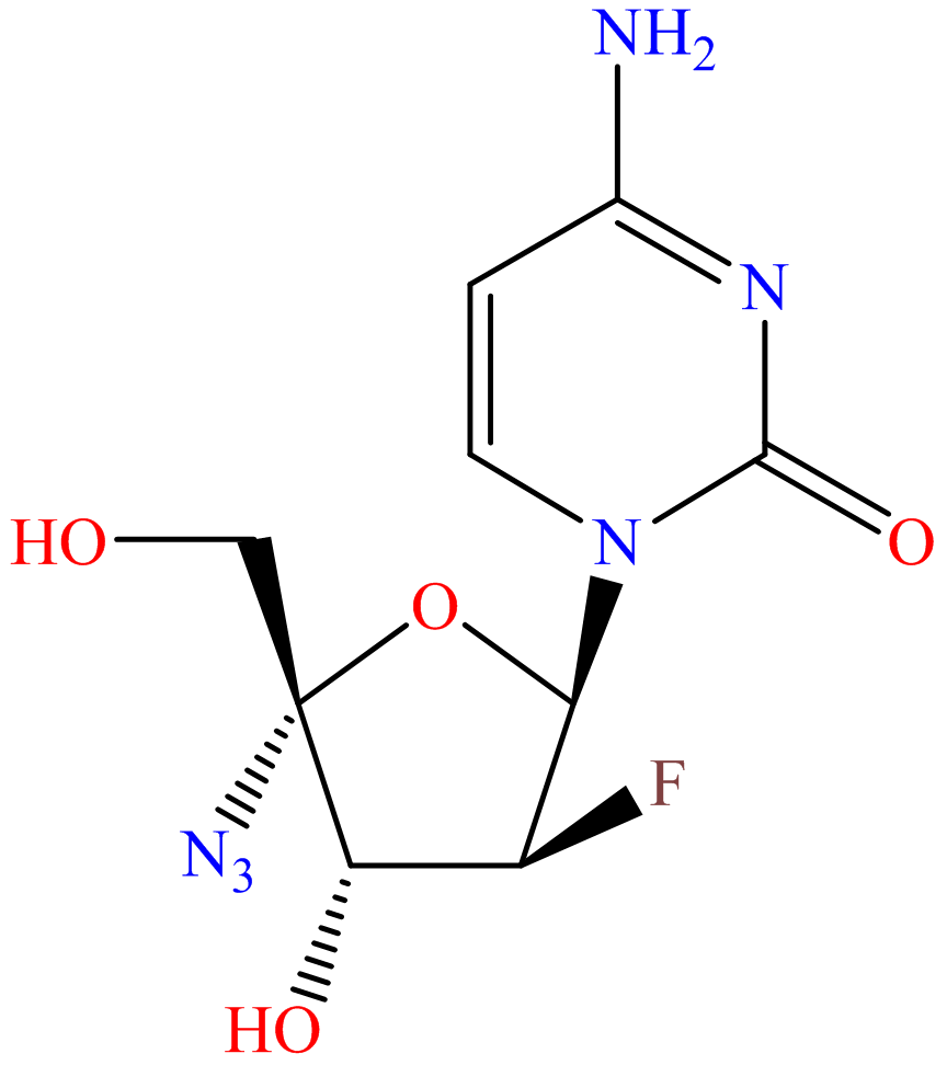 4'-C-Azido-2'-deoxy-2'-fluoro-b-D-arabinocytidine;Azvudine