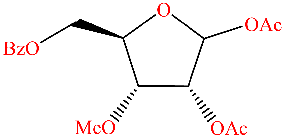 1,2-O-Di-O-acetyl-5-O-benzoyl-3-O-methyl-D-ribofuranose