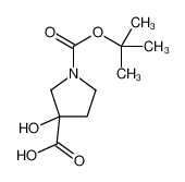 3-hydroxy-1-[(2-methylpropan-2-yl)oxycarbonyl]pyrrolidine-3-carboxylic acid