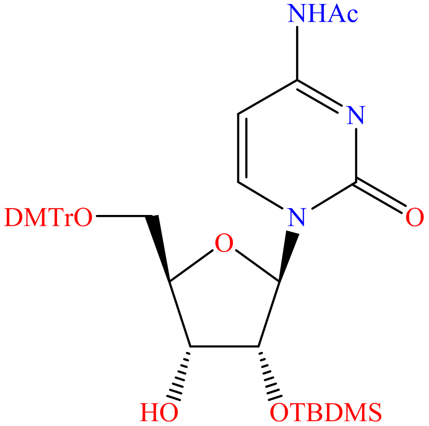 Cytidine, N-acetyl-5'-O-[bis(4-methoxyphenyl)phenylmethyl]-2'-O-[(1,1-dimethylethyl)dimethylsilyl]-