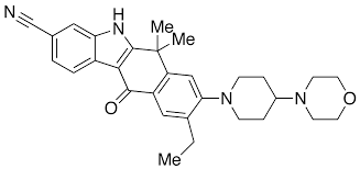 9-ethyl-6,6-dimethyl-8-(4-morpholinopiperidin-1-yl)-11-oxo-6,11-dihydro-5H-benzo[b]carbazole-3-carbonitrile