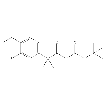 tert-butyl-4-(4-ethyl-3-iodophenyl)-4-methyl-3-oxopentanoate