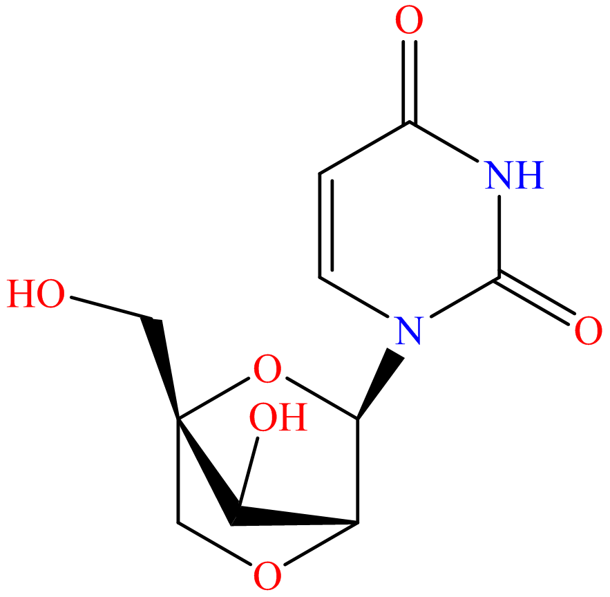 2,4(1H,3H)-Pyrimidinedione, 1-[2,5-anhydro-4-C-(hydroxymethyl)-α-L-arabinofuranosyl]-