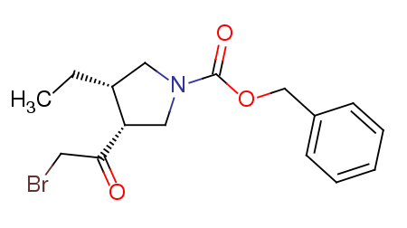 (3R,4S)-3-(2-Bromoacetyl)-4-ethyl-1-pyrrolidinecarboxylic acid phenylmethyl ester