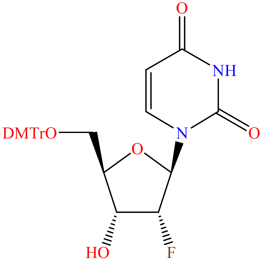 2′-Deoxy-5′-O-DMT-2′-fluorouridine