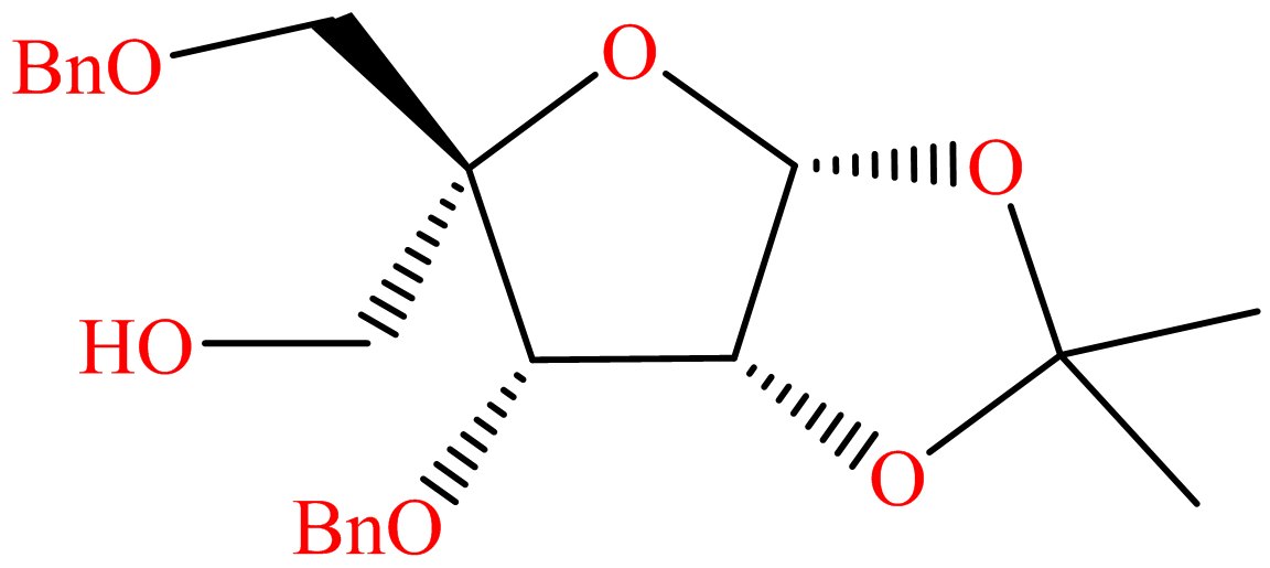 3-O-Benzyl-1,2-O-isoproylidene-4-C-(phenylmethoxy)methyl-b-L-lyxofuranose