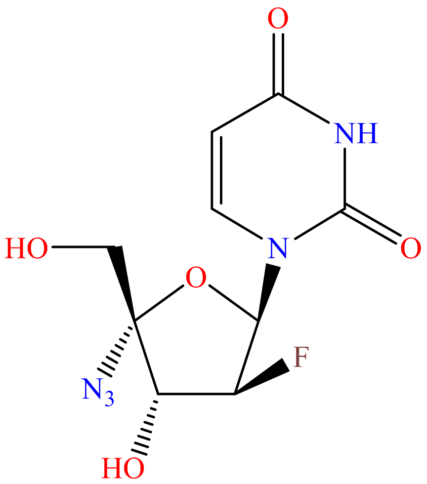 2,4(1H,3H)-Pyrimidinedione, 1-[4-C-azido-2-deoxy-2-fluoro-β-D-arabinofuranosyl]- (9CI)