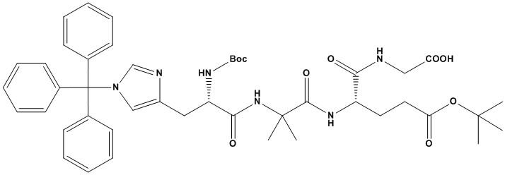 Boc-His(Trt)-Aib-Glu(OBtu)-Gly-OH 