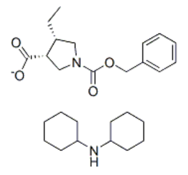 (3R,4S)-1-((benzyloxy)carbonyl)-4-ethylpyrrolidine-3-carboxylic acid Dicyclohexylamine Salt