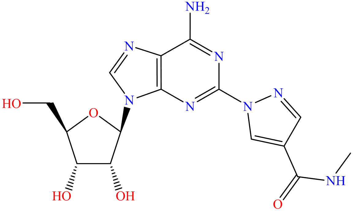 Adenosine, 2-[4-[(methylamino)carbonyl]-1H-pyrazol-1-yl]-