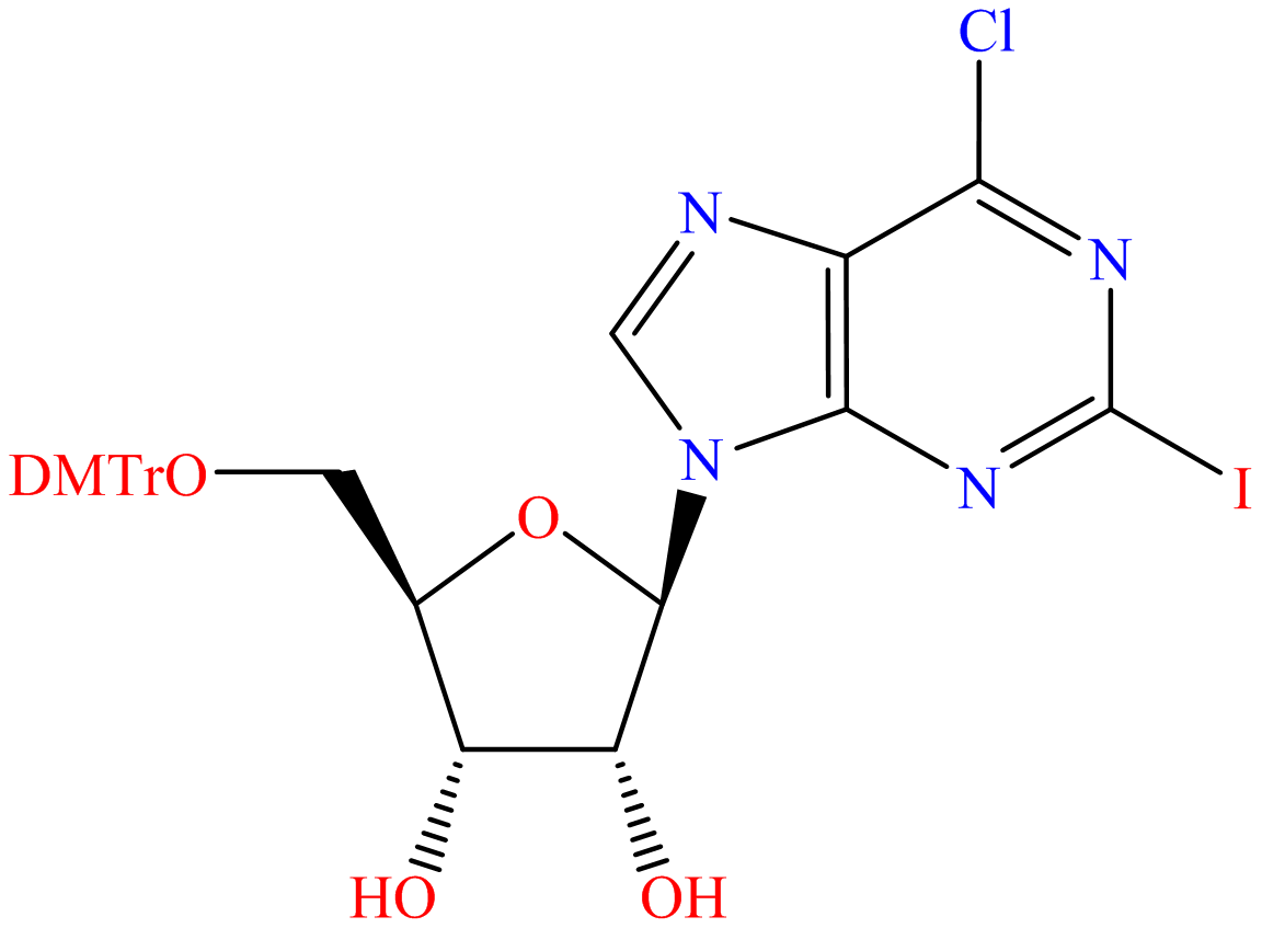 9H-Purine, 6-chloro-2-iodo-9-β-D-ribofuranosyl-