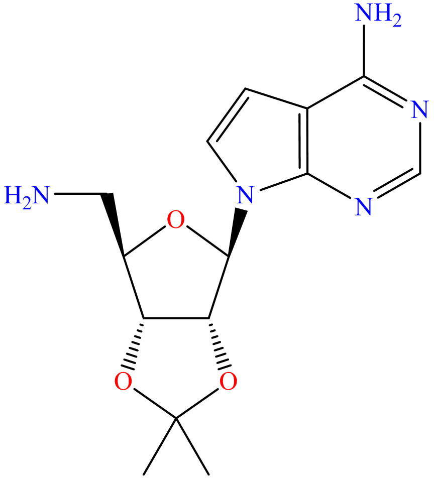 7H-Pyrrolo[2,3-d]pyrimidin-4-amine, 7-[5-amino-5-deoxy-2,3-O-(1-methylethylidene)-β-D-ribofuranosyl]- (9CI)