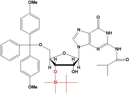 Guanosine, 5'-O-[bis(4-methoxyphenyl)phenylmethyl]-3'-O-[(1,1-dimethylethyl)dimethylsilyl]-N-(2-methyl-1-oxopropyl)-