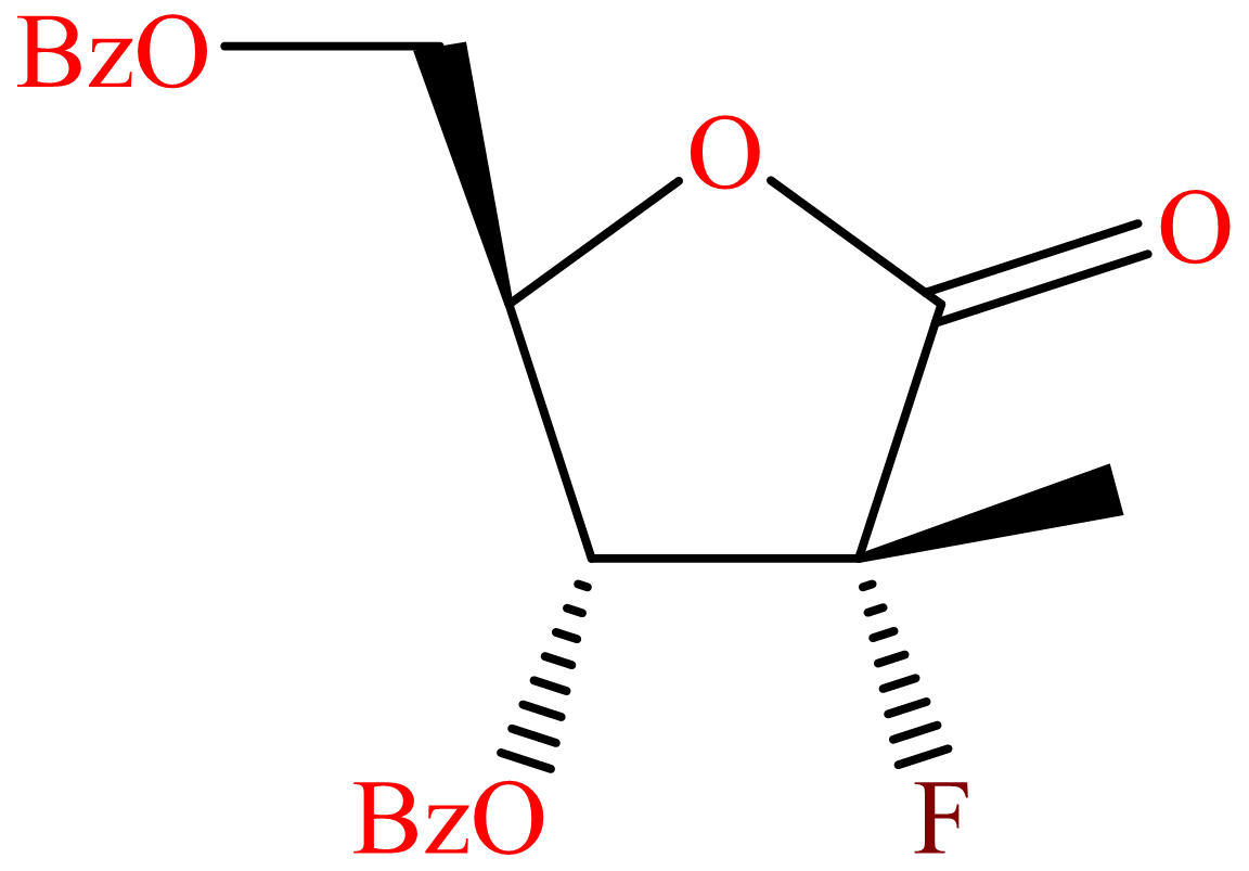 3,5-Di-O-benzoyl-2-deoxy-2-fluoro-2-C-methyl-D-ribono-γ-lactone