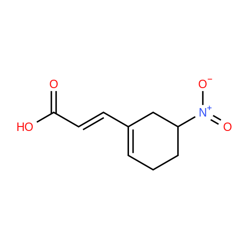 (E)-3-(5-nitrocyclohex-1-en-1-yl)acrylic acid; Vorapaxar Intermediate B