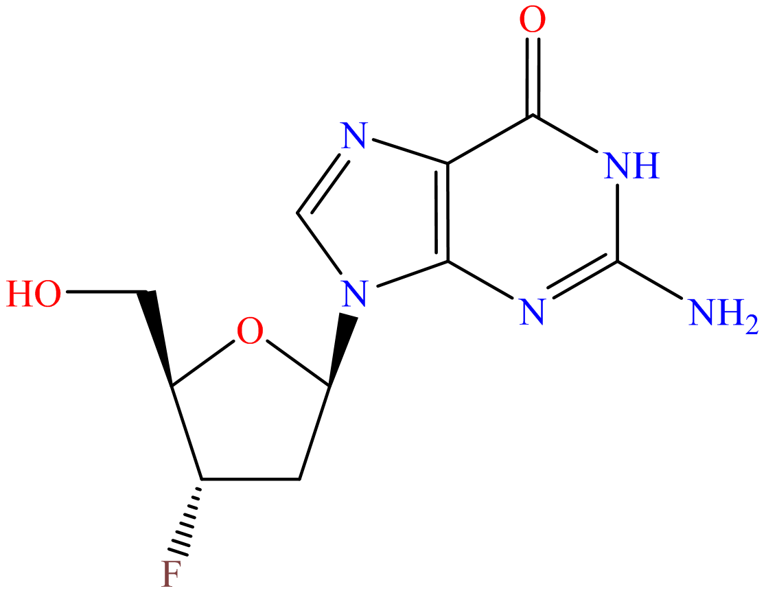 3'-fluoro-2',3'-dideoxyguanosine;Lagociclovir