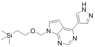 4-(1H-Pyrazol-4-yl)-7-((2-(trimethylsilyl)ethoxy)-methyl)-7H-pyrrolo[2,3-d]pyrimidine