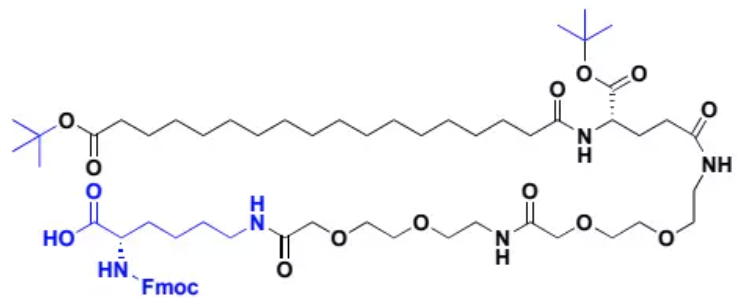 Fmoc-L-Lys[Oct-(otBu)-Glu-(otBu)-AEEA-AEEA]-OH